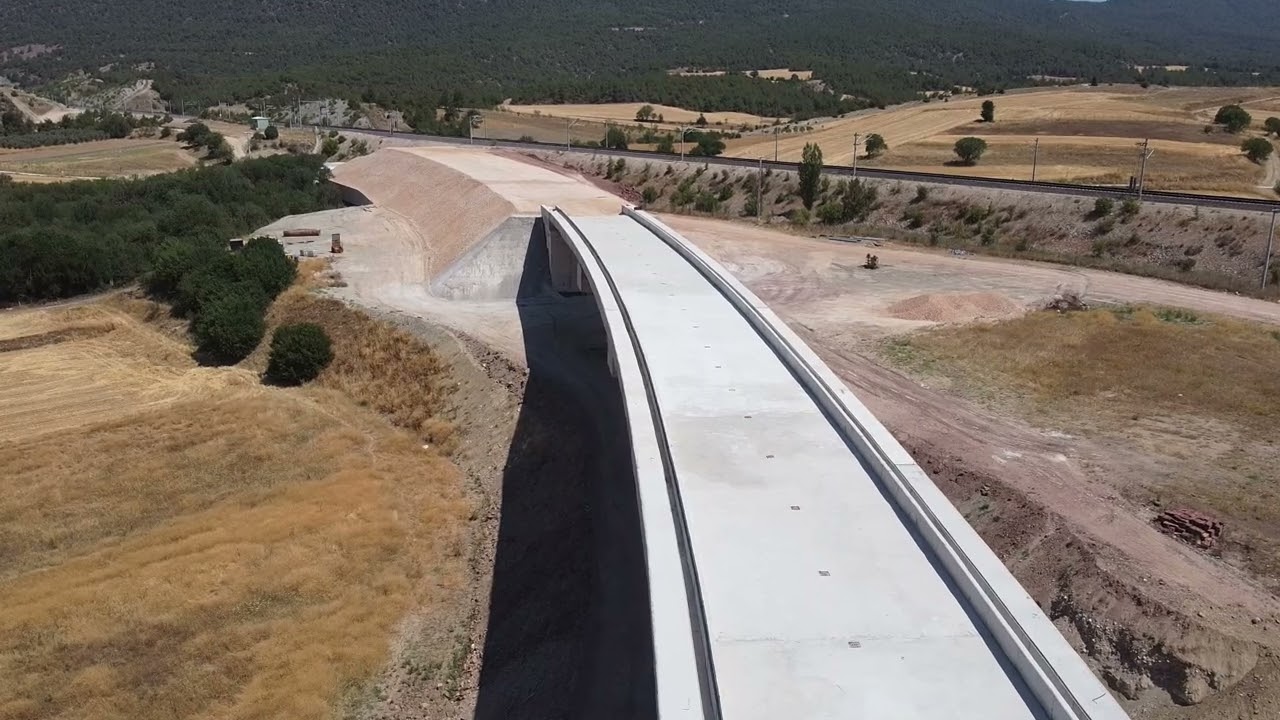 Bursa YHT hattı bağlantı çalışmaları drone çekimi