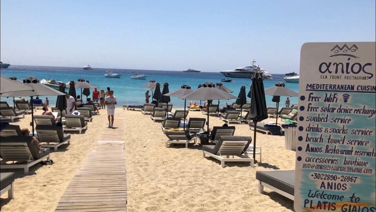JULY 2020 - Mykonos (Greece) Narayan's Beach Of Mykonos (Platis Gialos)