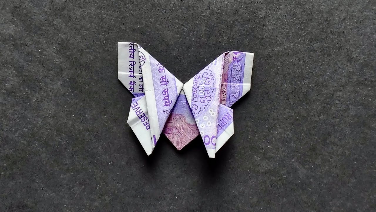DIY Money Origami: Turn a 100 Rupee Note into a Beautiful Butterfly!