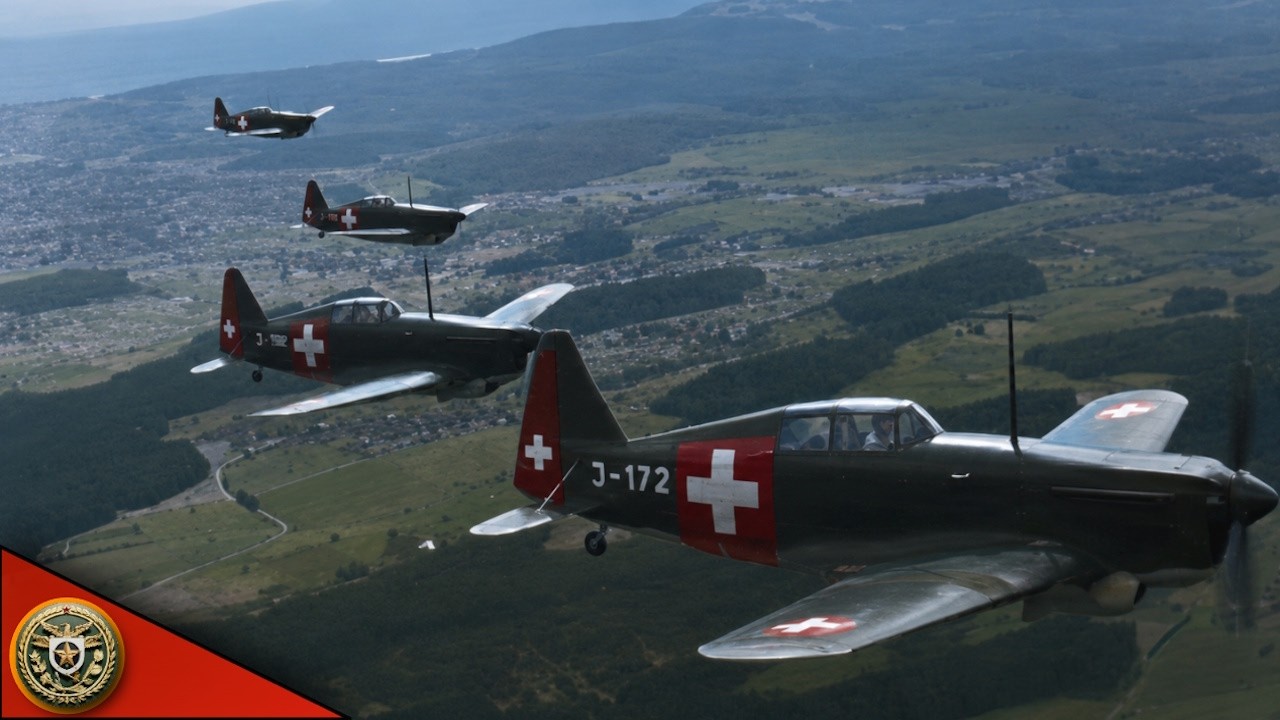 Morane-Saulnier M.S.406 (D.3801) & B-24 Liberator over Switerzland in ww2 {Colorized & Enhanced}