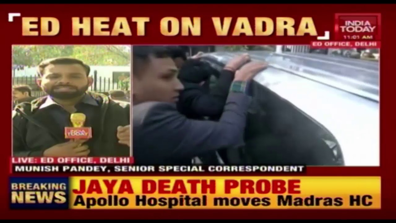 Robert Vadra At ED Office For Questioning Over Money Laundering Case