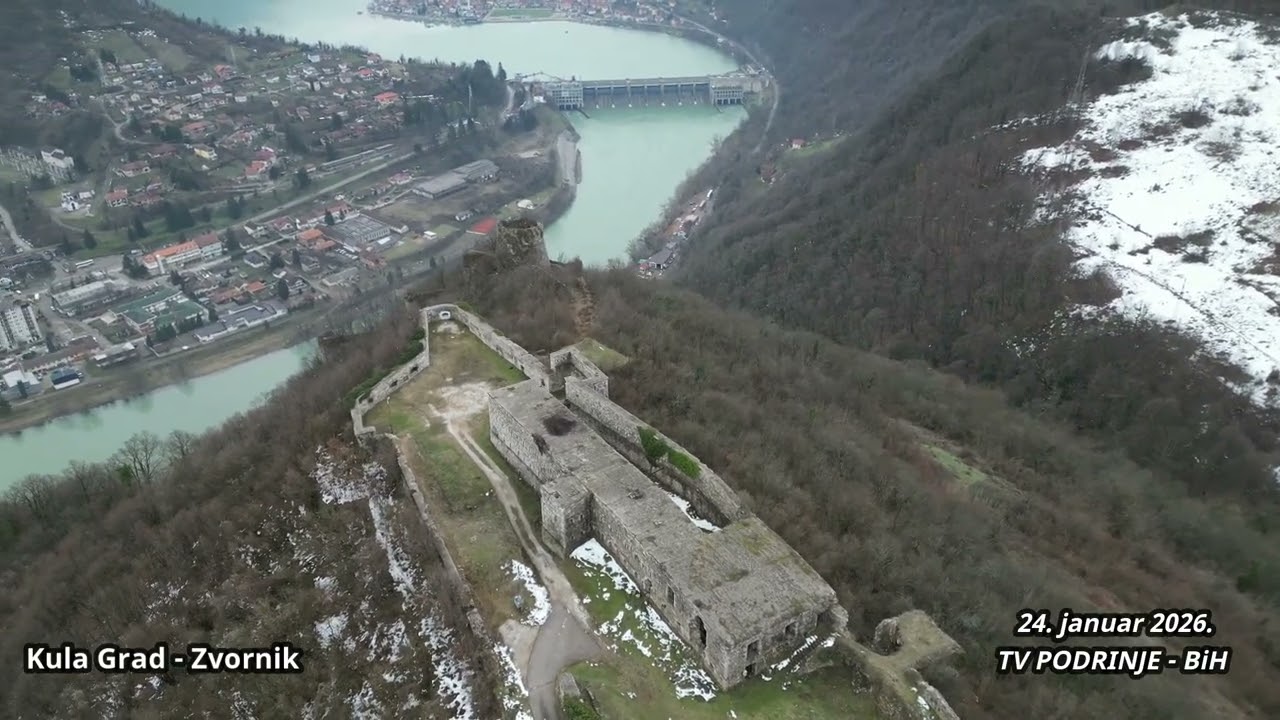 Snijeg, tišina, ljepota i historija | Kula Grad snimana dronom – 24. januar 2026.