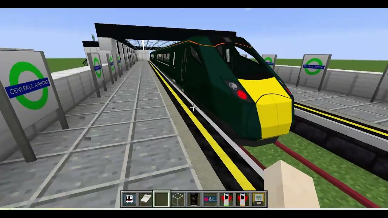 My minecraft world with the MTR mod all lines ride