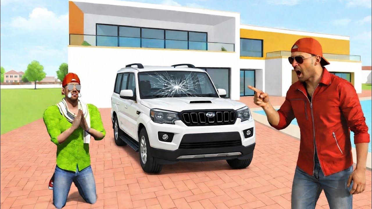 Jay Bhaya ne  chacha ki car 🚗 tod di 😭 Doraemon Ko bi mara Indian theft aora simulator game 🥳
