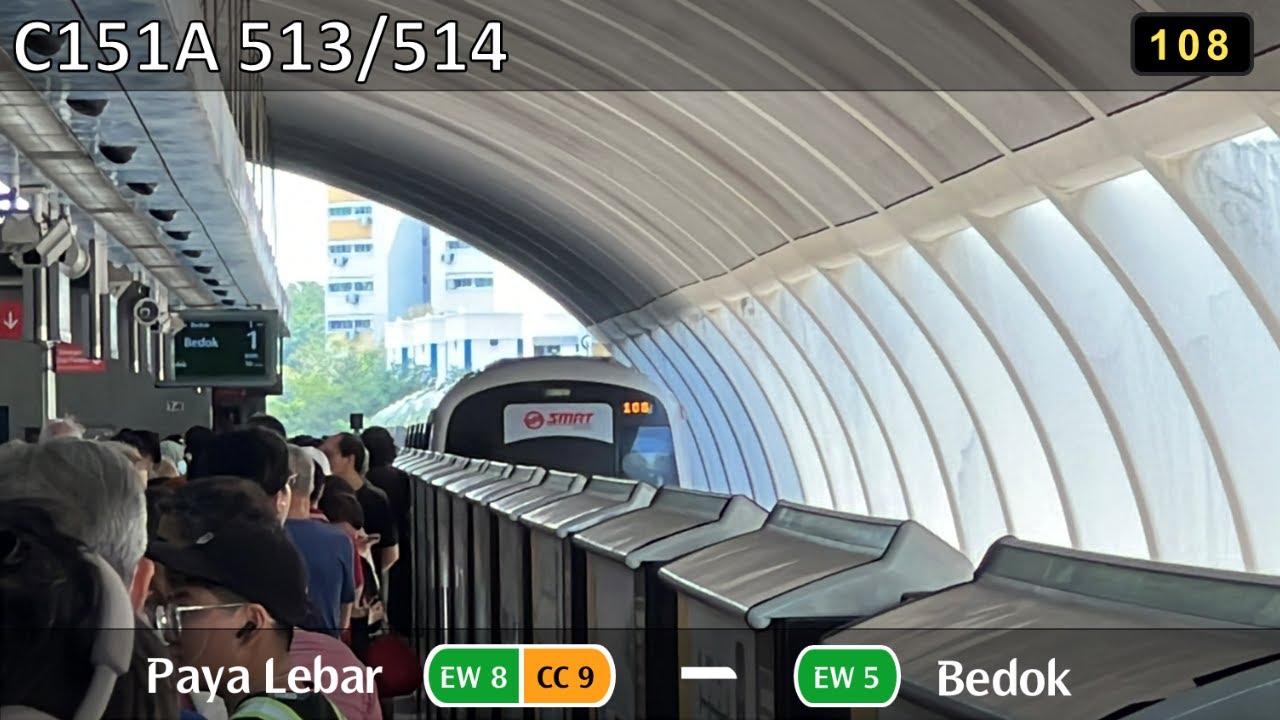 [PYL ► BDK Shuttle][SMRT] KSF C151A 513/514 ~ EW8 Paya Lebar → EW5 Bedok