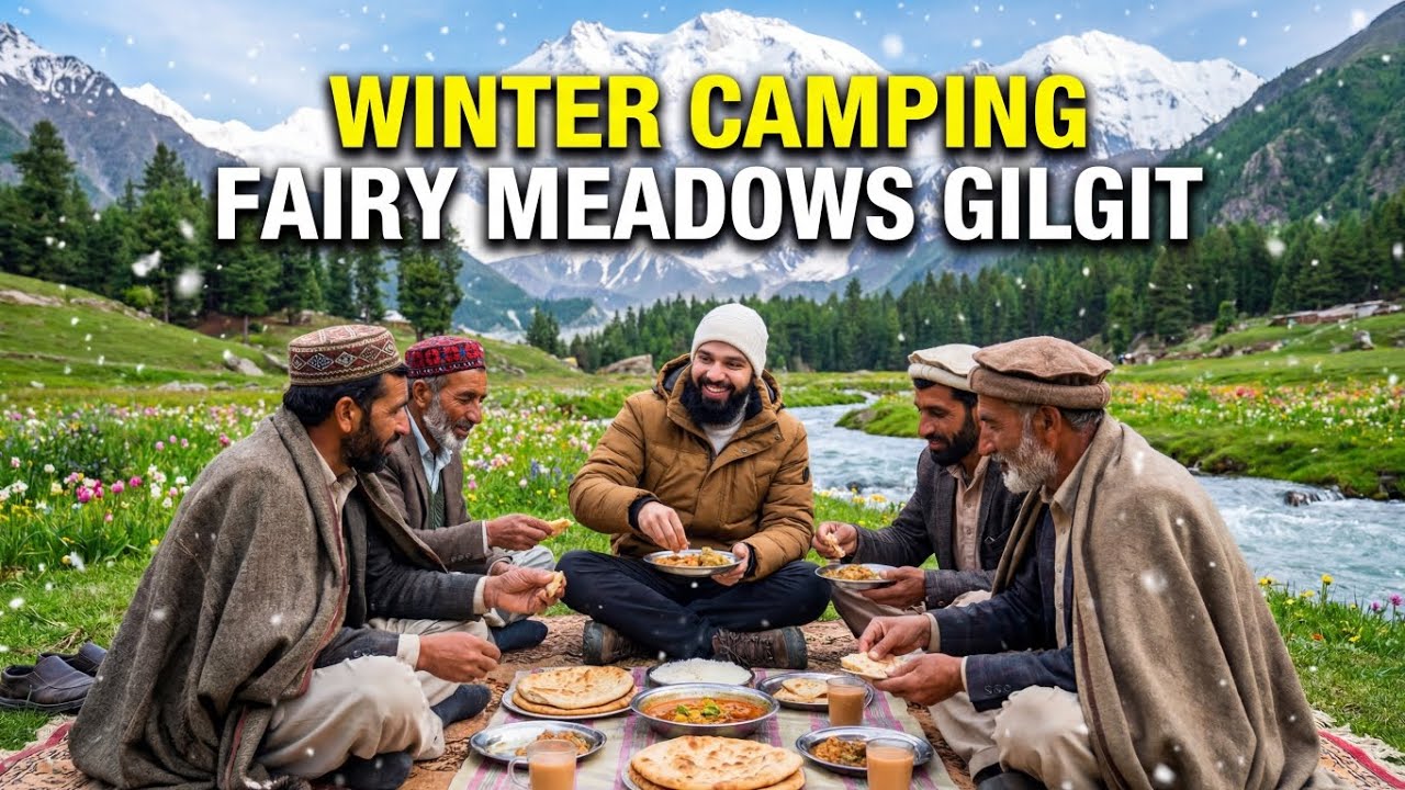 Winter Camping Fairy Meadows Gilgit | Village Life & Warm Hospitality ❄️🏔️ | Ahmed Camping AI 