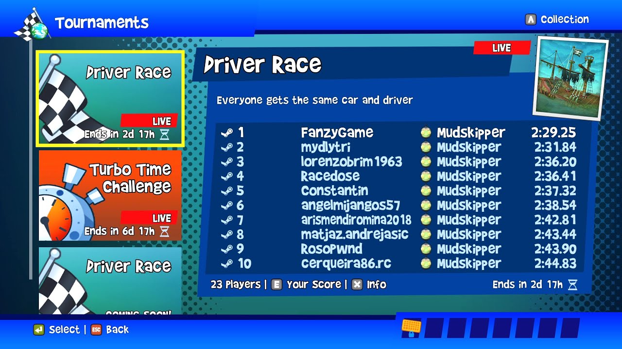 Driver Race Tournament - B'Zorp ft Mudskipper 1st Place - Beach Buggy Racing 2 Island Adventure