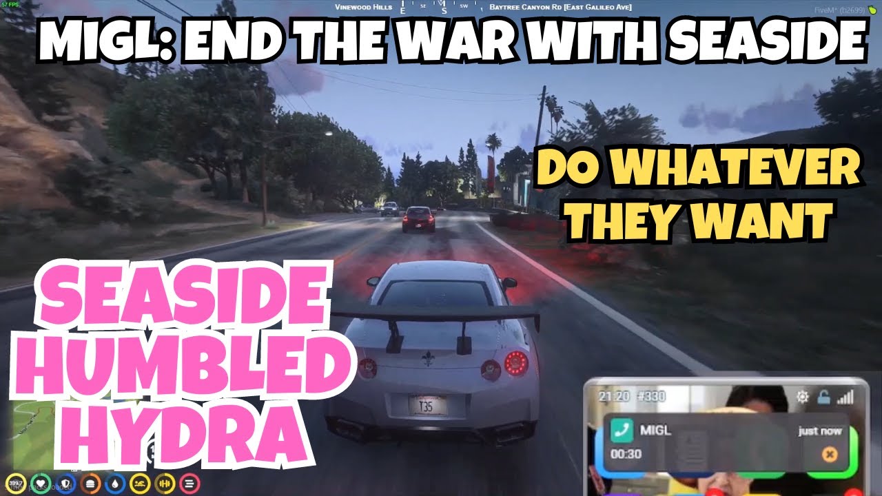 Miguel Tells Matt to End the WOAR w/ Seaside Because of this... | MANDEM NOPIXEL GTA RP