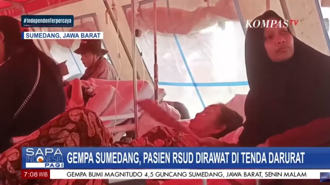Gempa Sumedang, Pasien RSUD Dirawat di Tenda Darurat