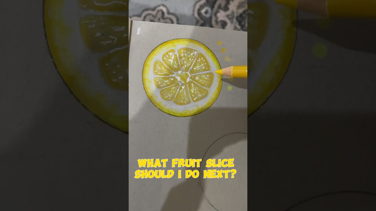 Drawing a lemon! #aesthetic #aestheticart #realistic #coloredpencils #lemon