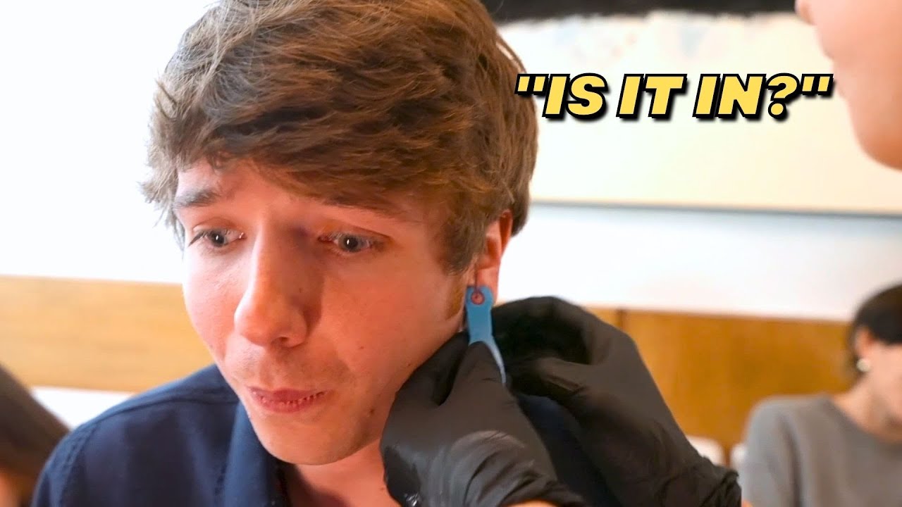 Karl Gets TOO SCARED While Piercing