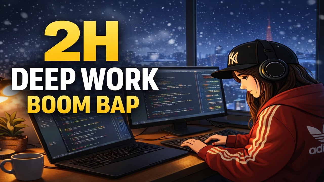 2H Chill Hop Deep Focus | Snowy Night Study Session | Boom Bap Beat