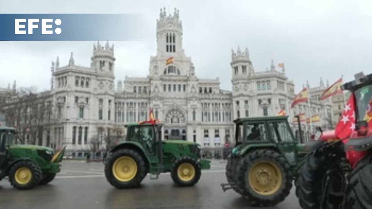 Miles de agricultores colapsan Madrid contra el acuerdo UE-Mercosur