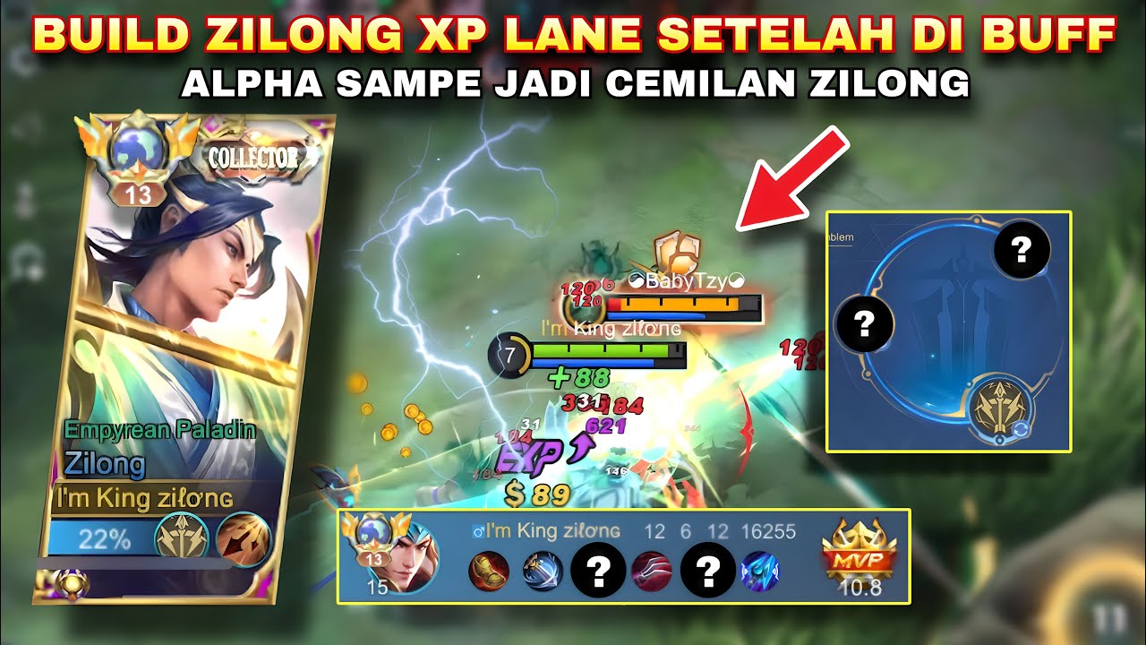 BUILD ZILONG XP LANE PALING SAKIT TERBARU SETELAH DI BUFF, Alpha Sampe jadi kerupuk 🔥| MLBB