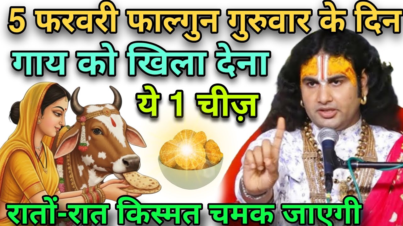 5 February 2026 फाल्गुन गुरुवार के दिन गाय को खिला देना, यह 1 चीज रातों-रात किस्मत चमक जाएगी#anirudh