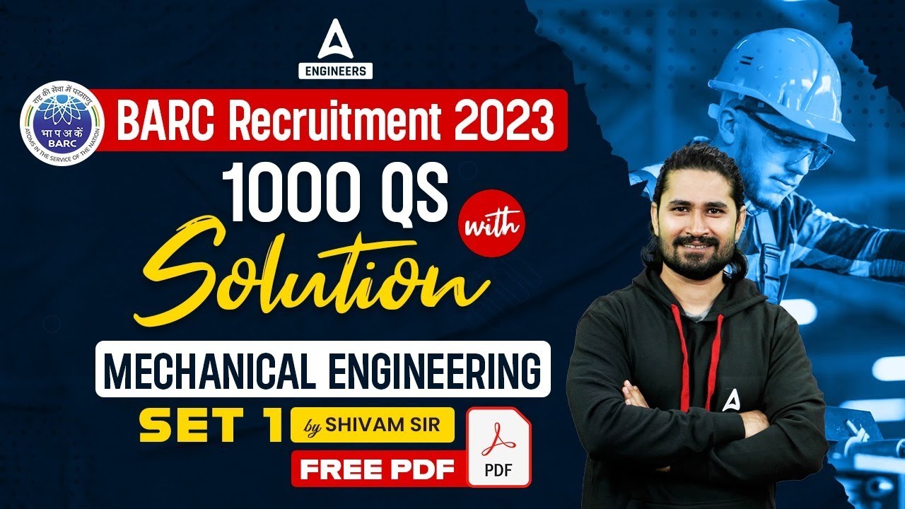 BARC STIPENDIARY TRAINEE CATEGORY 1 PREVlOUS YEAR QUESTION PAPER | BARC MECHANICAL PYQ #2