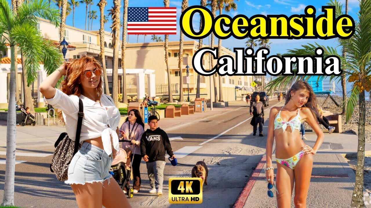 Оушенсайд: 4K Walk &mdash; пешеходная экскурсия по жемчужине побережья Калифорнии || в Оушенсайд