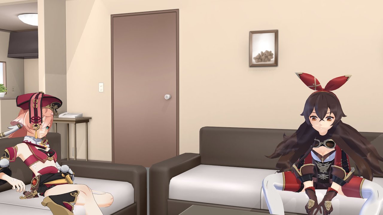 Contagious Yawning (Eula, Amber, and Yanfei) | MMD Genshin Impact