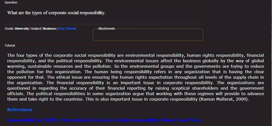 What are the types of corporate social responsibility.