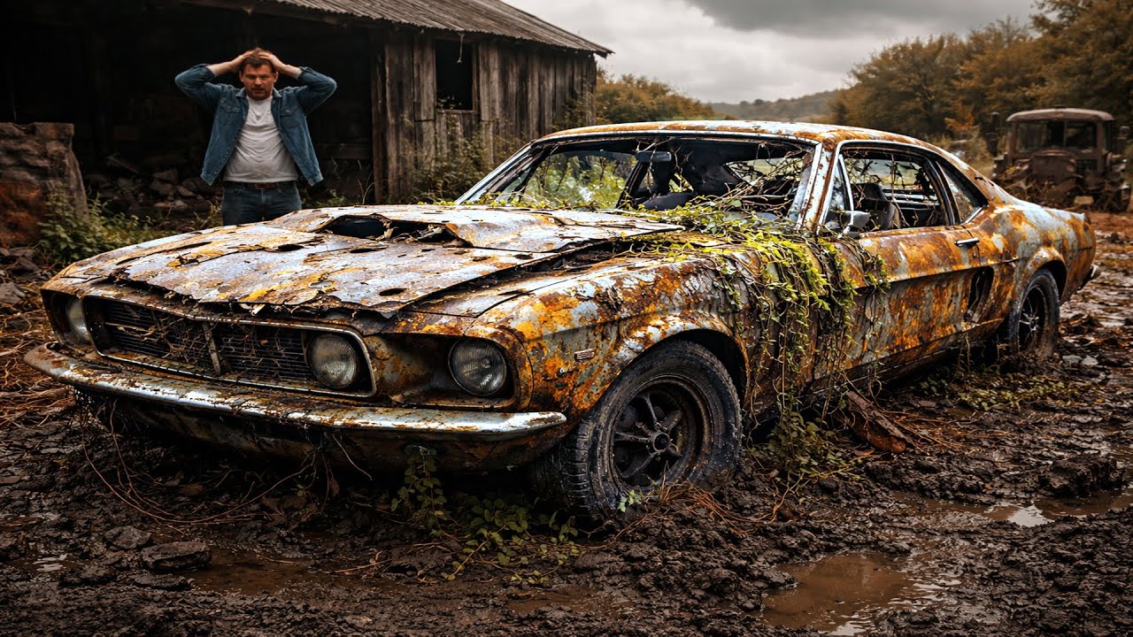 ASMR Car Restoration 🔧 Forgotten Ford Mustang GT Left to Rot on a Farm🔧🚗🔧 From Rust to Glory