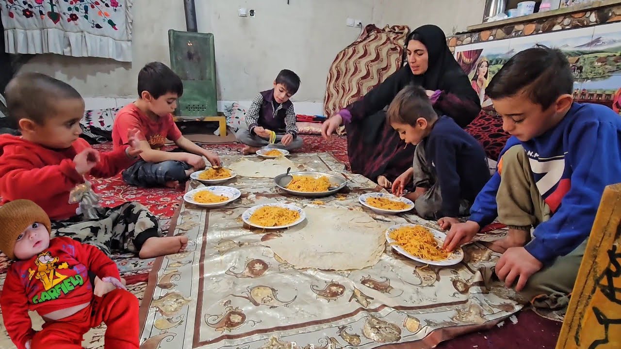 Life of Narges and the children in a charming rural vlog on the Par channel
