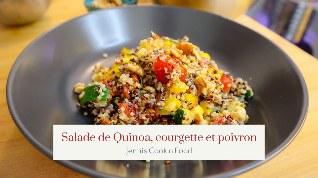 Salade de quinoa, courgette et poivrons rouge