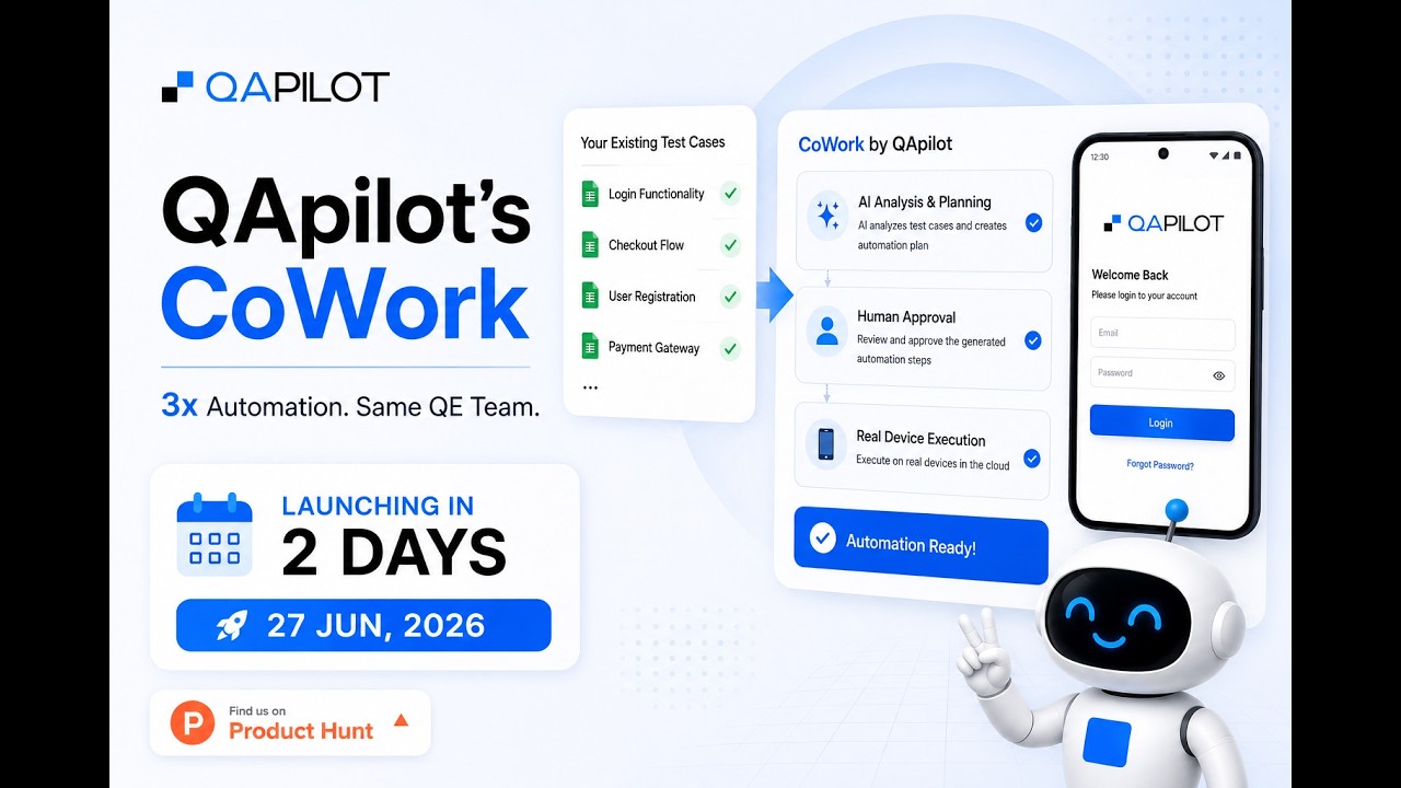 QApilot's CoWork: 3x Mobile Test Automation. Same QE Team.