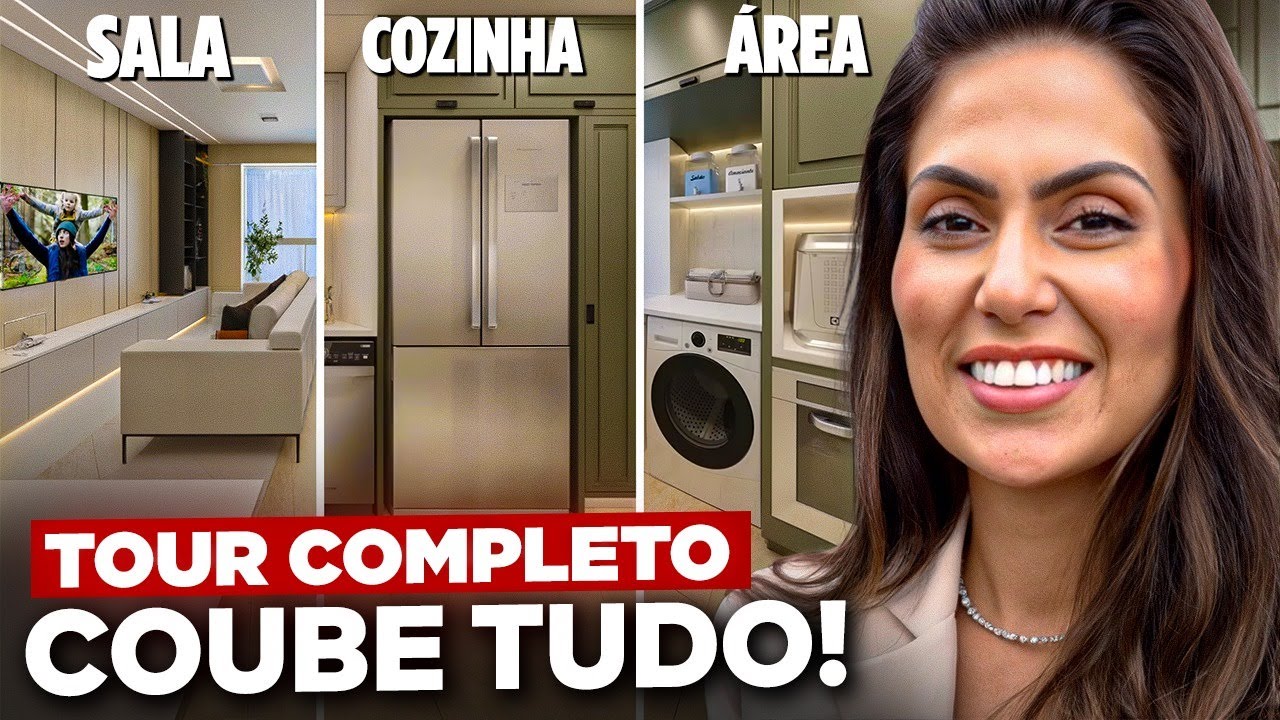 TOUR no PROJETO de 29m²: Cozinha, Sala, Lavanderia e Muito Mais!