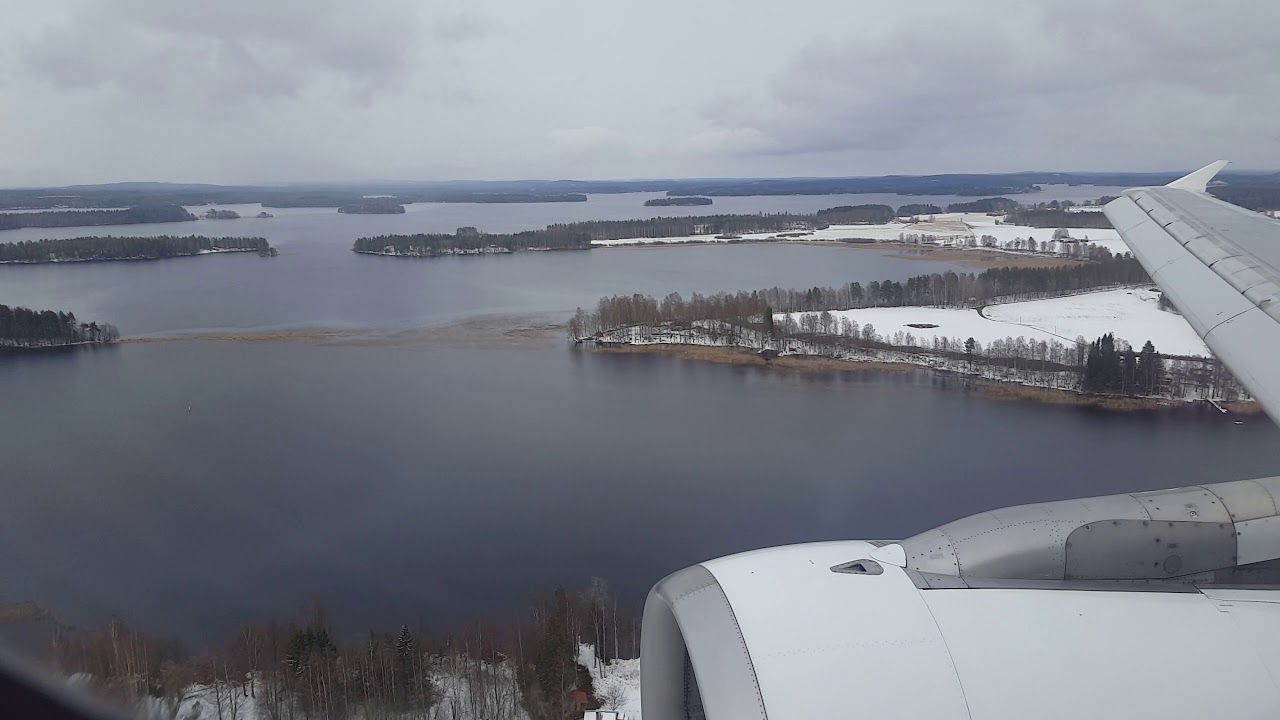 Finnair A319 Kuopio landing 4.5.2018 1440p