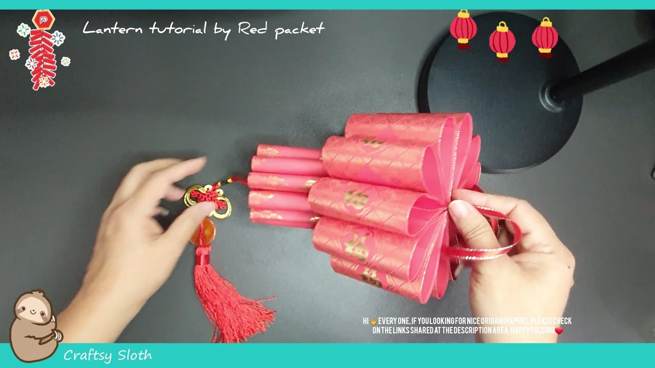 简单新年红包灯笼手工 Easy Angpow Red Packet Lantern Tutorial Chinese New Year Decoration crafts 2026