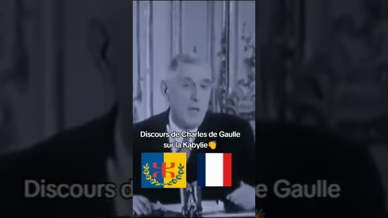 Le discours de Charles de gaulle en Kabylie #kabylie #culturekabyle