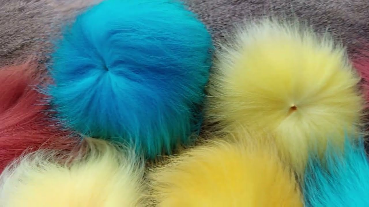 Premium Marble Arctic Fox Tail Rings