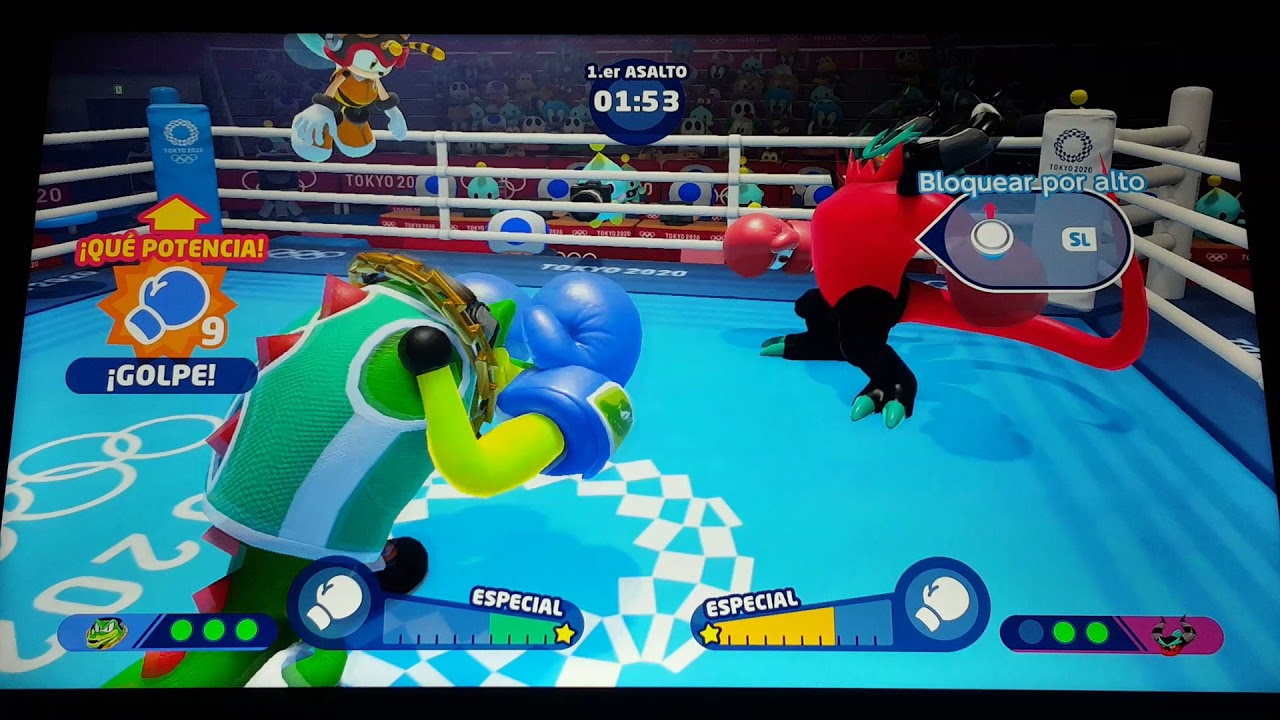 Mario & Sonic Tokyo 2020 Zavok Loses To Vector in Boxing