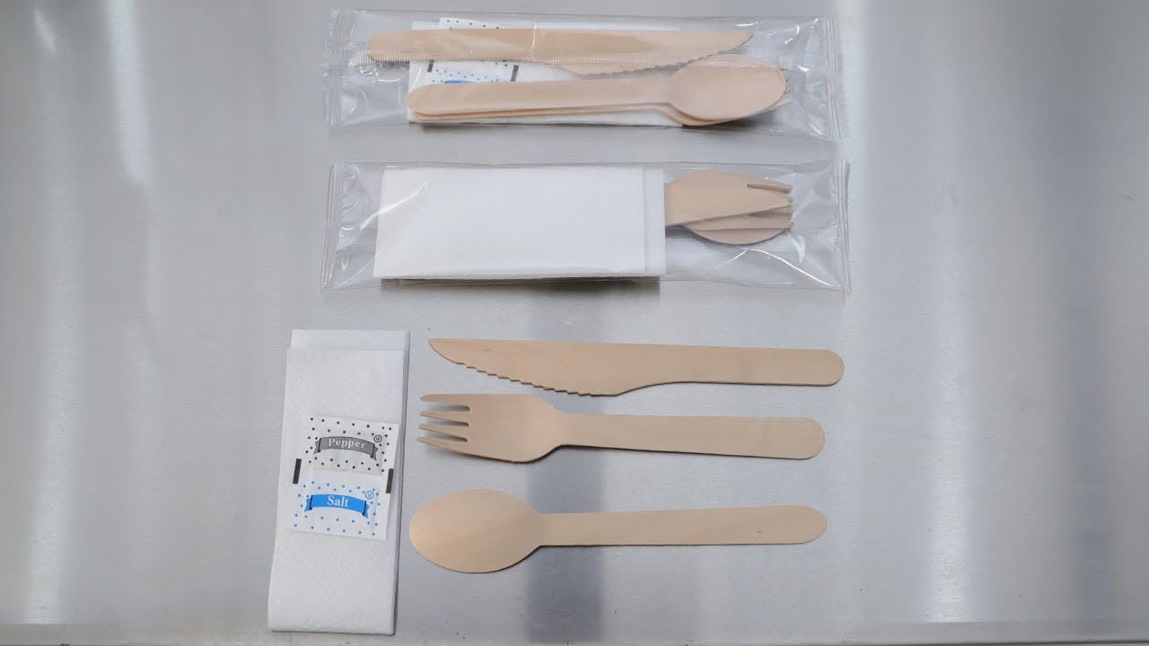 Takeaway Cutlery Packaging Machine | Combo Knife Fork Spoon Napkin Salt Pack