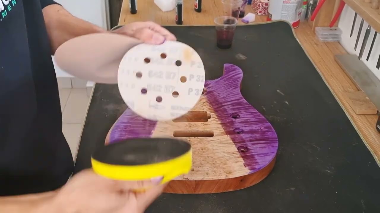 Avg guitars - how to stain maple to guitar body. follow me on Instagram...