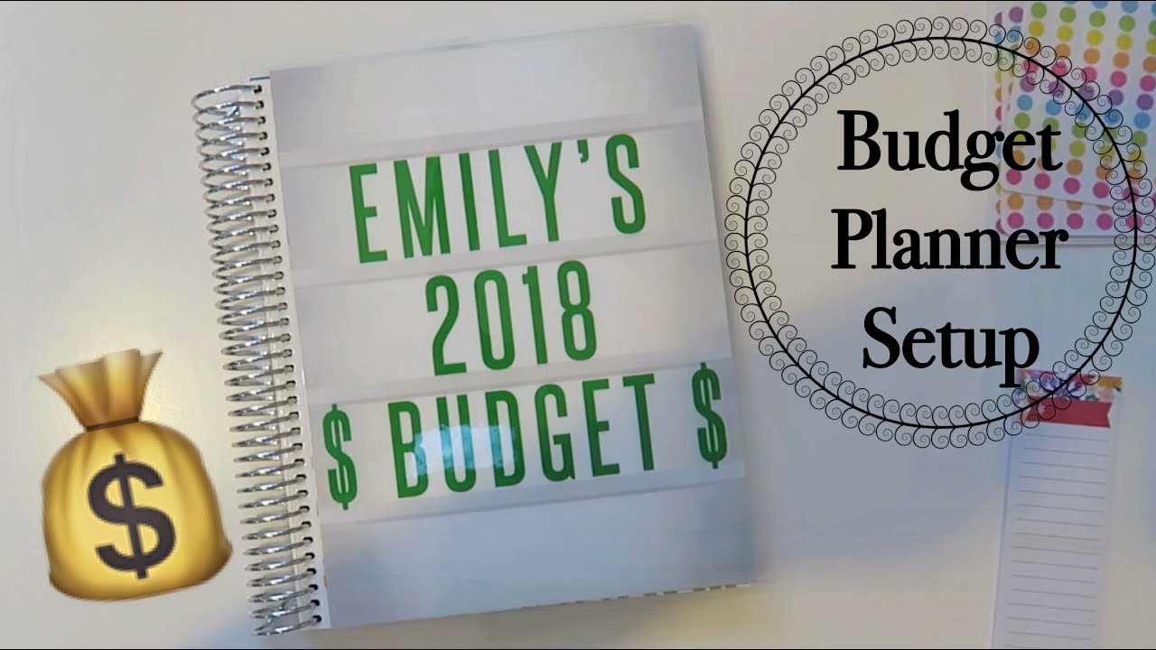 2018 Budget Planner Setup