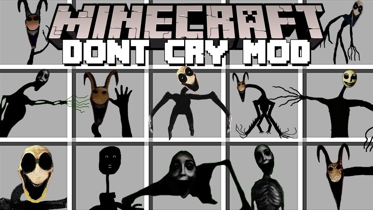 Minecraft DON'T CRY MOD / SCARY DO NOT GO OUTSIDE ADDON! (Minecraft Mods)