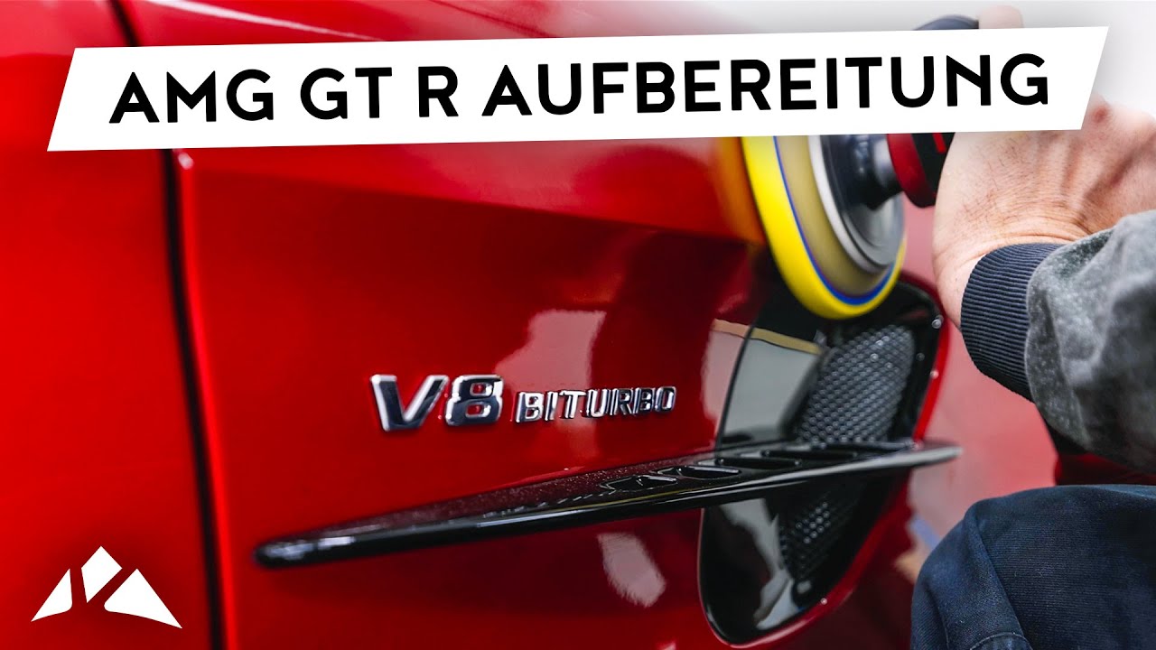 Fahrzeugaufbereitung des AMG GT R vor der Übergabe an den Gewinner