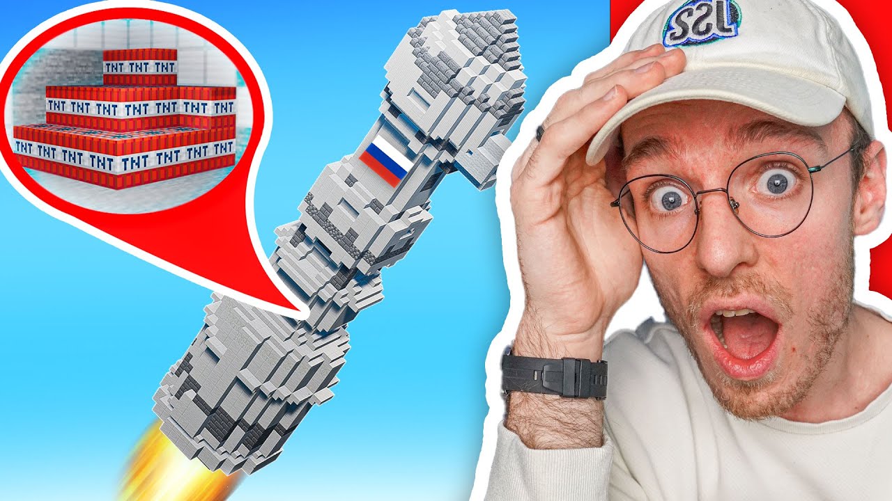 HEEL RUSLAND OPBLAZEN MET TNT GEVULDE RAKET!! - NetherlandSMP #32