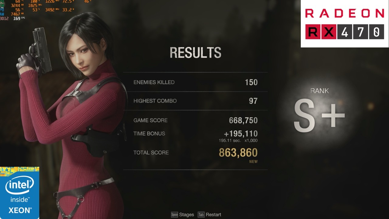 RE 4 Remake RX 470 4GB + Xeon 1230 v3 | 1080P 60 FPS Low Graphic fsr 2 Performance