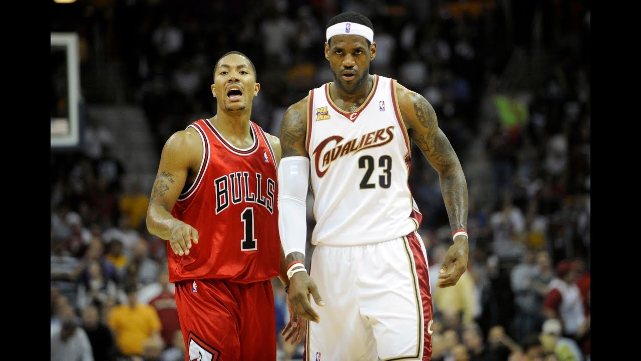 LeBron James vs Derrick Rose Superstars Duel 2010 Playoffs R1G2 - SICK 63 Pts, 16 Assists Combind!