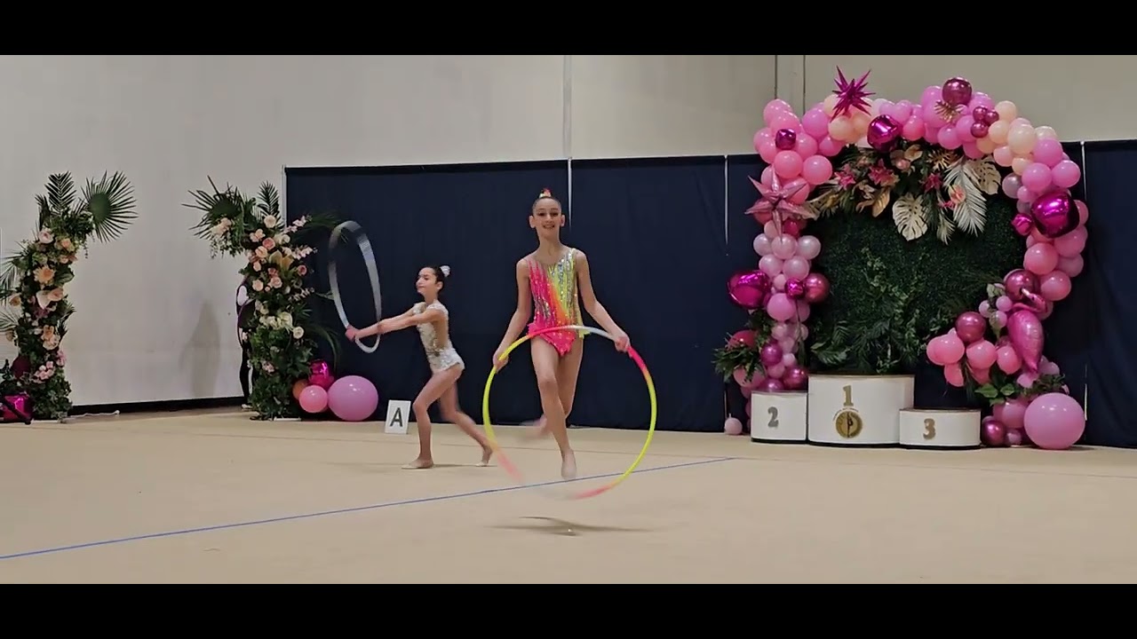 Ella's hoop routine.  San Diego Cup 2025.  Gymnastics Competition. Level 4. #gymnasts #gymnastics