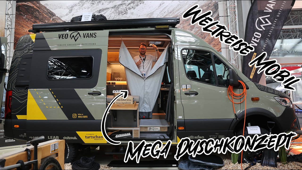Mit dem Allrad Sprinter auf Weltreise! Smarte, faltbare Dusche inklusive! Campervan ROOMTOUR 🚐