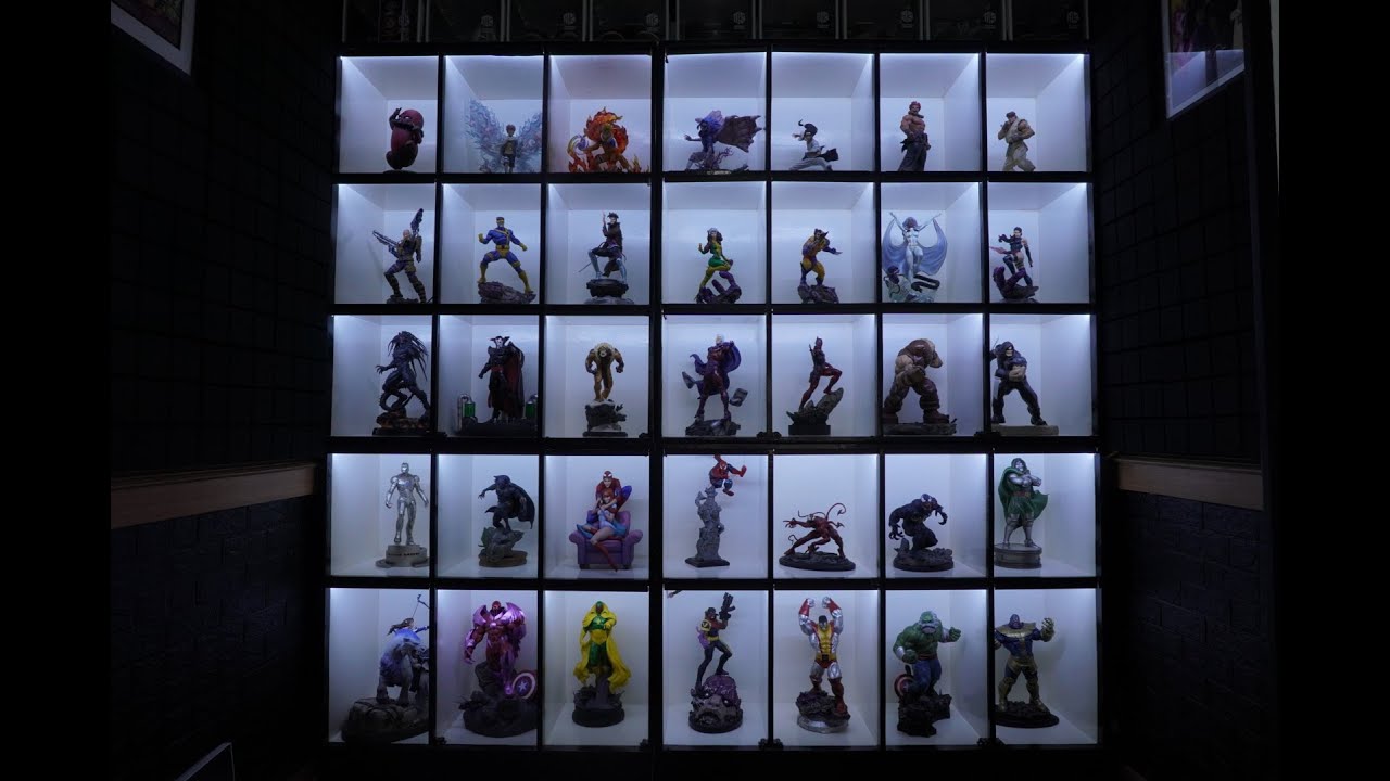 Unboxing 30+ statues, light and wallpanel setup, my DangerRoom!!