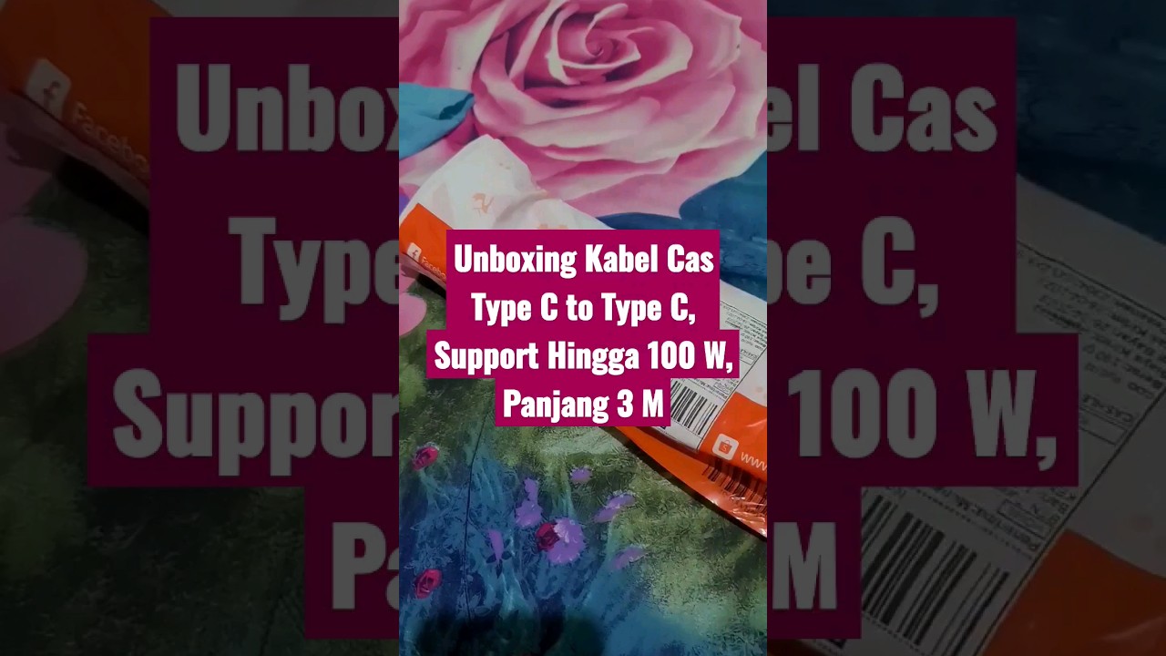 Kabel Cas Type C to Type C Support Hingga 100 W dan Panjang 3 Meter