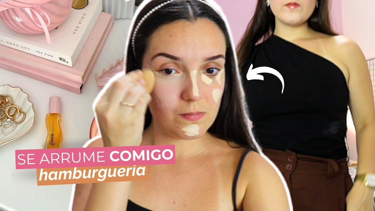 SE ARRUME COMIGO PARA UM DATE | Cabelo, make, look, hamburgueria ✨