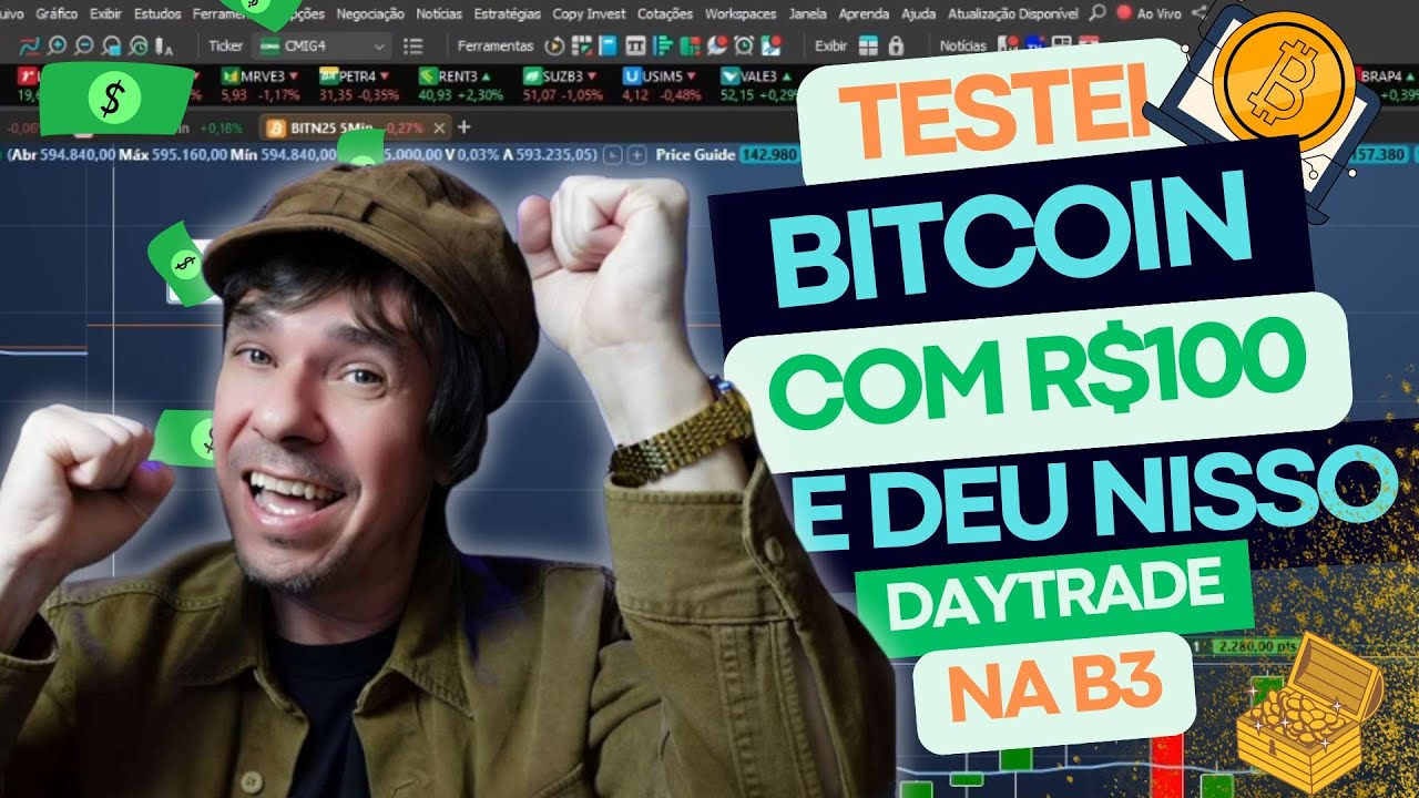 ✅BITCOIN NA B3 - COMO COMEÇAR COM R$100 FAZENDO PREÇO MÉDIO (30% ao dia)
