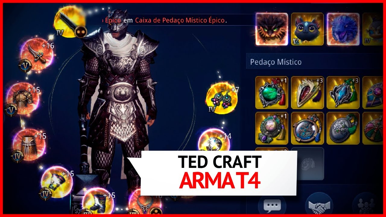 TED FINALMENTE CRAFTA ARMA T4, GUERREIRO 811K - MIR4