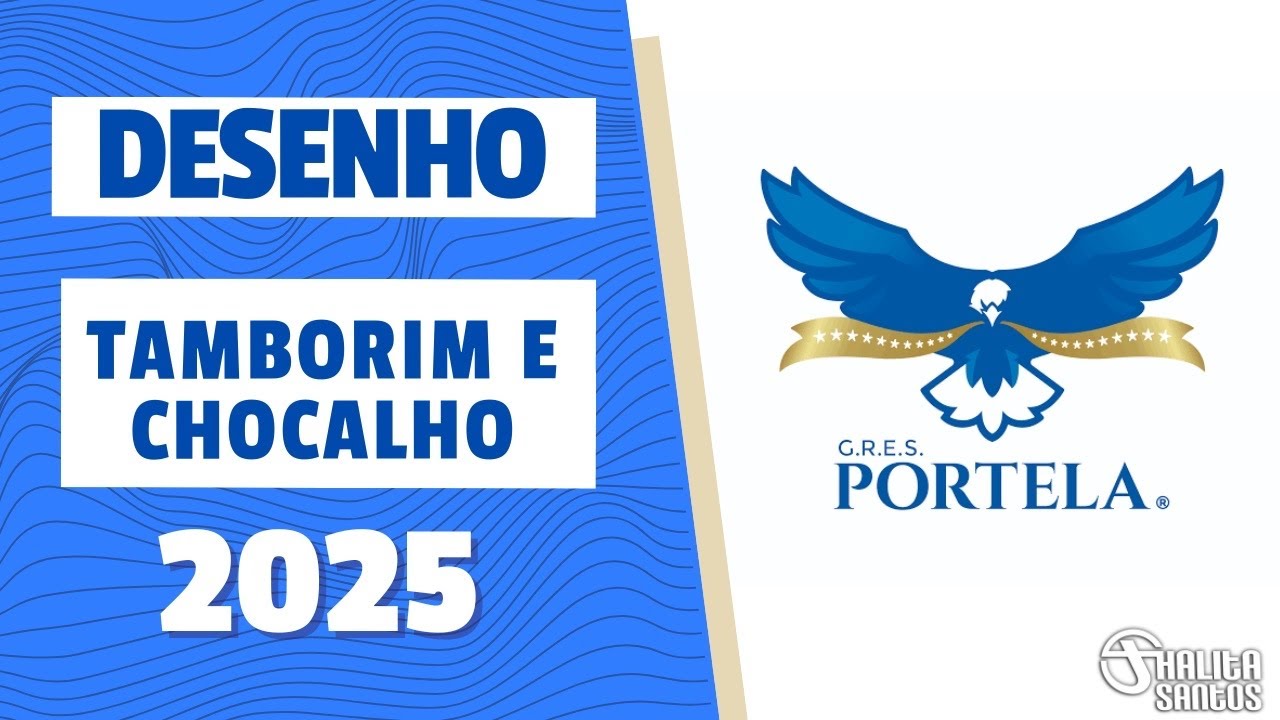Desenho Tamborim e Chocalho - Portela 2025