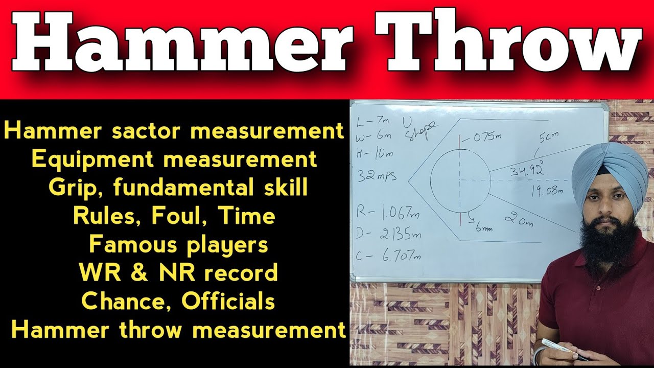 Hammer Throw Measurement | Hammer Throw Rules in Hindi | Hammer Throw Technique